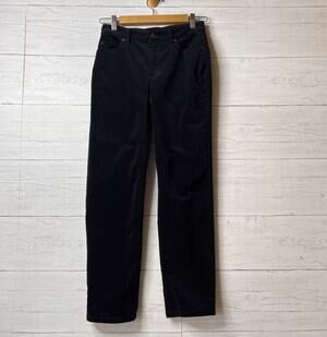 Eileen Fisher Pants Womens Size XXS Black Velveteen Organic Cotton Stretch